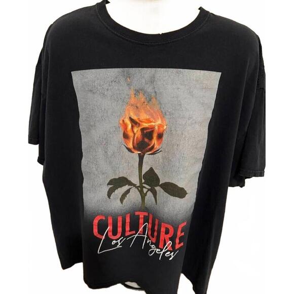 POPULAR POISON CULTURE LOS ANGELES MENS 3XL T SHIRT‎ BLACK - Picture 1 of 3